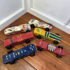 LOTE 6 Carros Derby Vintage Madeira de Pinho Escoteiro Feito à Mão Exclusivos e Diferentes comprar usado  Enviando para Brazil