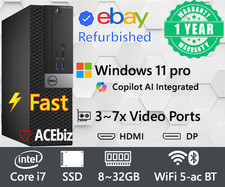 Computador desktop Dell PC Windows 11 pro i7 SSD HDMI WiFi BT até 32GB RAM 7040 comprar usado  Enviando para Brazil