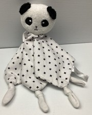 Usado, Edredom Babies Panda Bear cobertor macio segurança preto e branco 36cm quadrado comprar usado  Enviando para Brazil