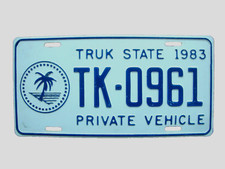 1983 Truk (Chuuk) Placa de Licença de Veículo Privado Estadual Bom Estado Original comprar usado  Enviando para Brazil