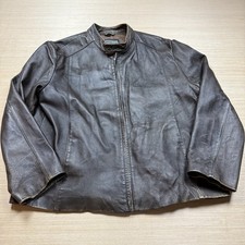 Jaqueta de couro vintage Moto Cafe Racer anos 90 Y2K motociclista marrom escuro XXL motocicleta comprar usado  Enviando para Brazil