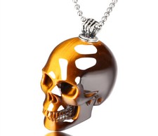 Colar de pingente de frasco de perfume de crânio de cristal esculpido olho de tigre dourado 1,4" comprar usado Colar de pingente de frasco de perfume de crânio de cristal esculpido olho de tigre dourado 1,4" comprar usado  Enviando para Brazil