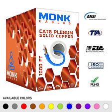 Monkcables cat6 plenum for sale  Bronx