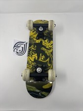 Mini skate (17 pol) tamanho inicial completo deck board skate rodas brancas, usado comprar usado  Enviando para Brazil