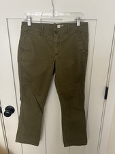 Calça cáqui verde oliva Gap verde exército bolsos cropped tamanho 4 R casual, usado comprar usado  Enviando para Brazil