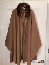 Brown wool poncho for sale  LONDON