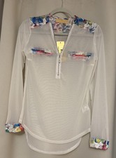 Blusa Lizette Collection renda transparente manga longa com zíper frontal M comprar usado  Enviando para Brazil