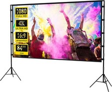 Przenośny składany ekran projektora 100" ze statywem 16:9 HD 4K B-WAR na sprzedaż  PL