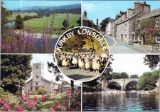 Cartão postal KIRKBY LONSDALE foto de água vegetal paisagem natural fonte AA02457 comprar usado  Enviando para Brazil