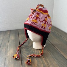 Chapéu chullo peruano de lã alpaca multicolorido com abas de orelha e alça de queixo (E9) comprar usado Chapéu chullo peruano de lã alpaca multicolorido com abas de orelha e alça de queixo (E9) comprar usado  Enviando para Brazil