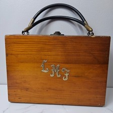 Bolsa caixa de madeira vintage feita com pregos de ferrovia história desconhecida comprar usado  Enviando para Brazil