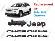 Emblema dianteiro traseiro preto fosco Jeep Cherokee adequado para 2014-2018 Cherokee comprar usado  Enviando para Brazil
