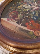 Quadri ovali floreali usato  Rosa