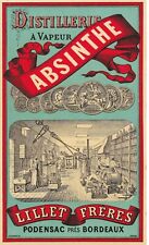 Ancienne étiquette absinthe d'occasion  Bordeaux-