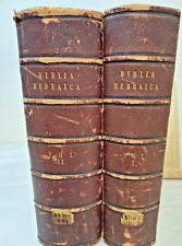 1859 2 VOL BIBLIA HEBRAICA EDITED BY VAN DER HOOGHT HEBREW JEWISH BIBLE, usado comprar usado  Enviando para Brazil