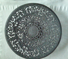 Tigela de frutas ornamentada vintage grande de ferro fundido Emig 1236B 11 "de diâmetro comprar usado  Enviando para Brazil