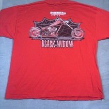 Camisa masculina American Chopper 2XL vermelha nova sem etiquetas Viúva Negra 2004 Moto #1017 comprar usado  Enviando para Brazil