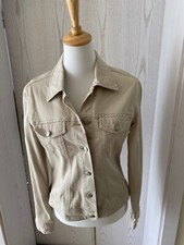 Baumwolljacke beige knöpfe gebraucht kaufen  Wackersdorf