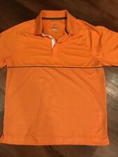 Camisa de golfe masculina CUTTER & BUCK CB M laranja seca Tec atlética casual gola botão, usado comprar usado  Enviando para Brazil