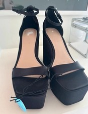 Black wedges new for sale  SWADLINCOTE