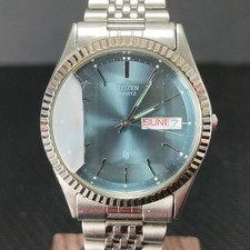 Citizen 80s Vintage Relógio de Vidro Corte Quartzo com Data do Dia, Usado No2002 No3 No7769 comprar usado  Enviando para Brazil