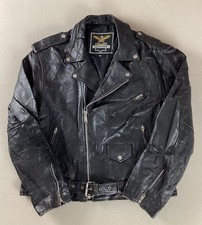 Leather biker jacket for sale  ROYSTON