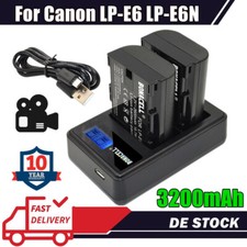 3200mAh LP-E6 bateria i podwójna ładowarka LCD do Canon EOS 60D 7D 5D Mark II III DSLR na sprzedaż  Wysyłka do Poland