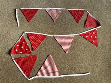 Red white fabric for sale  PONTYPRIDD