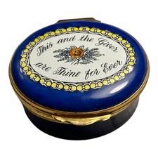 Caixa de bugigangas vintage Crummles England porcelana azul com tampa comprar usado  Enviando para Brazil