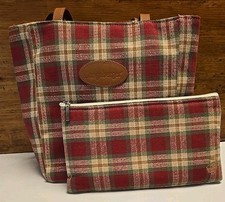 Bolsa tote Longaberger Homestead xadrez vermelha com bolsa pequena isolada, usado comprar usado  Enviando para Brazil