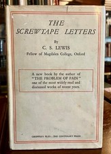 1942 C S LEWIS The SCREWTAPE LETTERS Early Edition + ORIGINAL DUST JACKET comprar usado  Enviando para Brazil