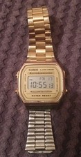 Relógio digital retrô Casio tom dourado eletro luminescência colecionável 3298 A168  comprar usado  Enviando para Brazil