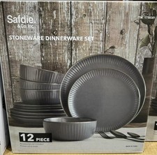 Juego de vajilla de gres Safdie 11 piezas 4 platos 4 platos de ensalada y 3 cuencos segunda mano  Embacar hacia Mexico