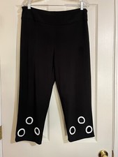 Usado, Calça cropped Joseph Ribkoff preta recortada em círculo tamanho 12 comprar usado  Enviando para Brazil