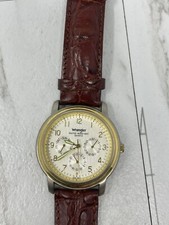 Relógio de pulso vintage Wrangler Hero calendário facial dia semana 3593KS aço inoxidável, usado comprar usado  Enviando para Brazil