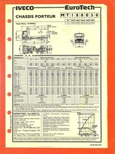 IVECO TRUCKS / EUROTECH / CHÂSSIS PORTEUR MTI80E30 / FICHE de 1992, usado comprar usado  Enviando para Brazil