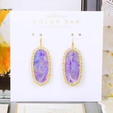 Brincos folheados a ouro Kendra Scott Elle macramê lilás abalone novo sem etiquetas comprar usado  Enviando para Brazil