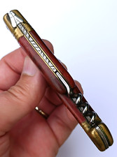 Usado, Faca Laguiole Vintage Inox França 11cm saca-rolhas latão gravado lombada comprar usado  Enviando para Brazil
