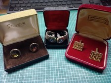 Vintage retro cufflinks for sale  REDDITCH