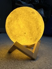 Lámpara Luna Recargable Impresa en 3D - Luz LED Nocturna con Interruptor Táctil - 3 Colores segunda mano  Embacar hacia Mexico
