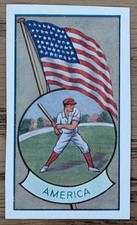 1936 Allen's Confectionery Card - Sports & Flags of Nations #16 America Baseball, usado comprar usado  Enviando para Brazil