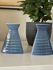 Blue triangle candleholders for sale  Ireland