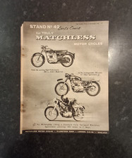 matchless brochure for sale matchless brochure for sale MAIDSTONE