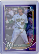 NICK KURTZ ~ 2025 BOWMAN CROMO MEGA ROXO MOJO REFRATOR PARALELO 021/250 comprar usado  Enviando para Brazil