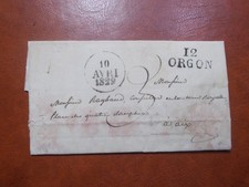 Assez rare Marcophilie Lettre Classique Oblitération Port dû 12 ORGON 1829 (JY) comprar usado  Enviando para Brazil