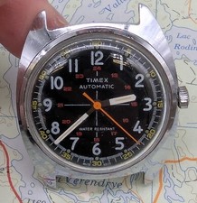 Timex Viscount automático 46170-03177 relógio de trilho de mira militar preto funcionando comprar usado  Enviando para Brazil