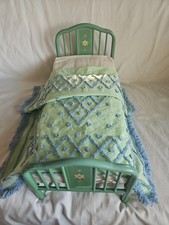 KIT CAMA DE DIA American Girl com COLCHÃO E Cobertor Verde Floral Moldura de Metal, usado comprar usado  Enviando para Brazil