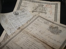 Lot passeports manuscrits d'occasion Lot passeports manuscrits d'occasion  Paris I