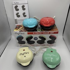My Mini Waffle Grill Donut & Omelete Maker pacote com 4 valor conjunto dormitório multicolorido comprar usado  Enviando para Brazil