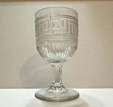 Antiga chave romana da década de 1860 por Union Glass sílex incolor 6” haste de taça de água de altura comprar usado  Enviando para Brazil